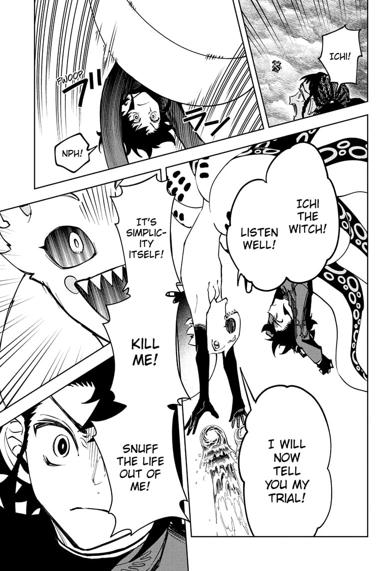 Ichi the Witch Manga Chapter 55 page 7 - Kneel scene